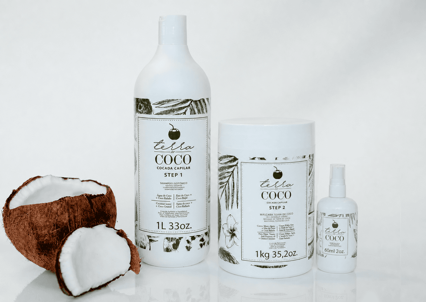 Kit Cocada Capilar - Shampoo Isotônico 1L + Máscara Toda de Coco